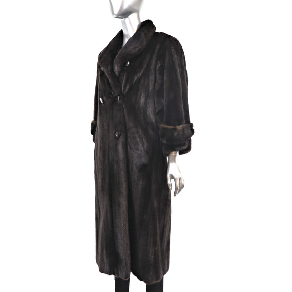 Birger Christensen Men's Mahogany Mink Coat- Size L