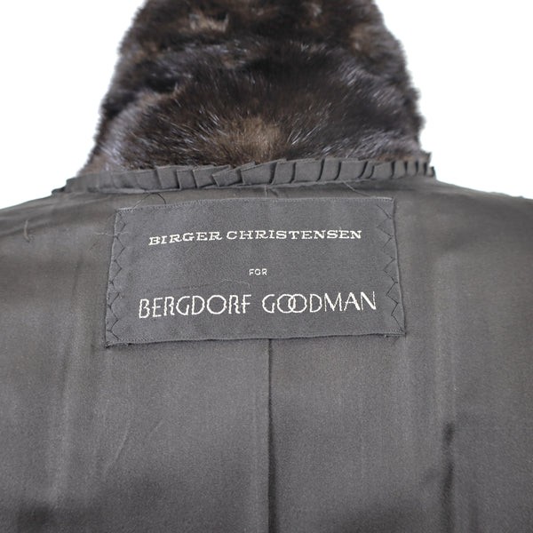 Birger Christensen Men's Mahogany Mink Coat- Size L