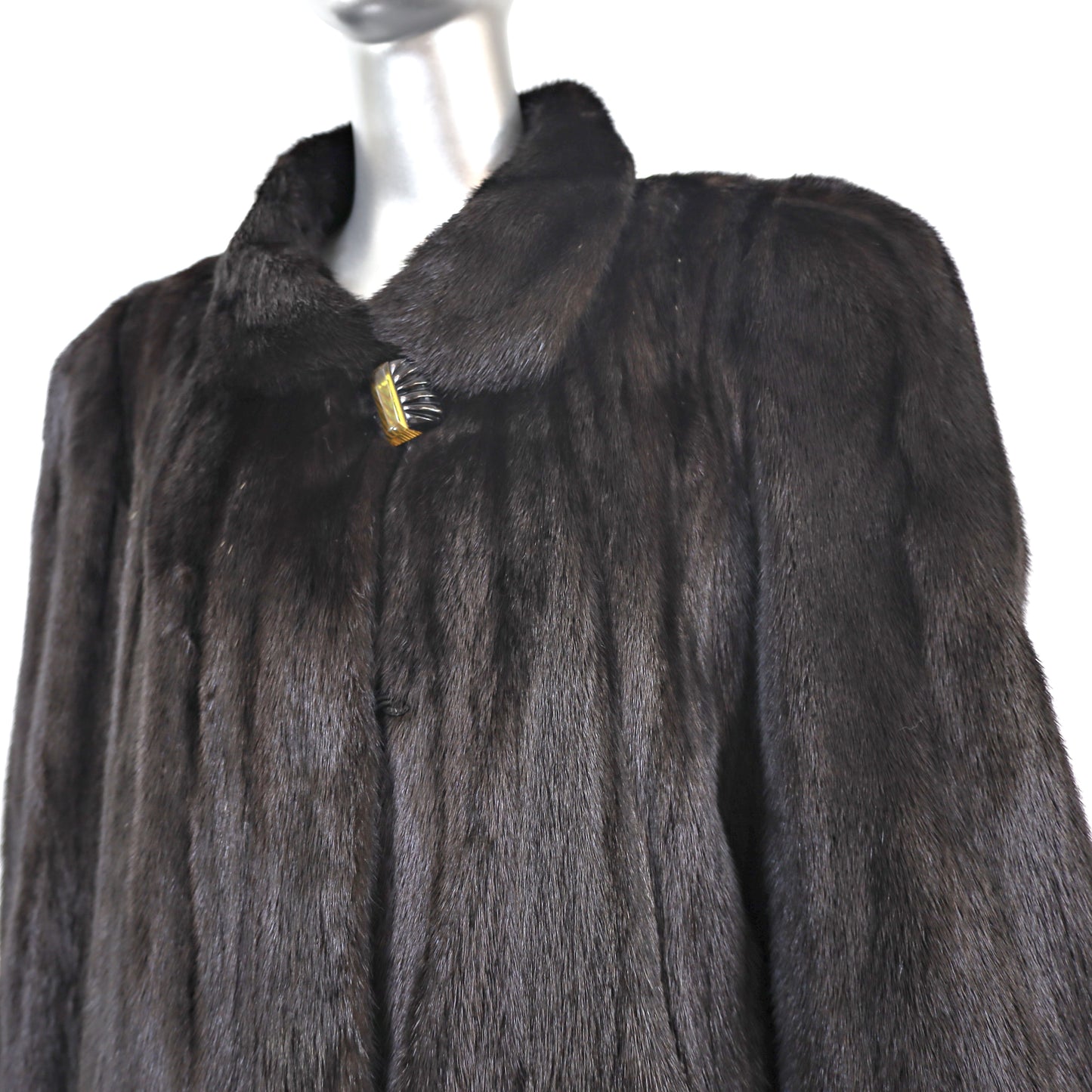 Black Mink Coat- Size L
