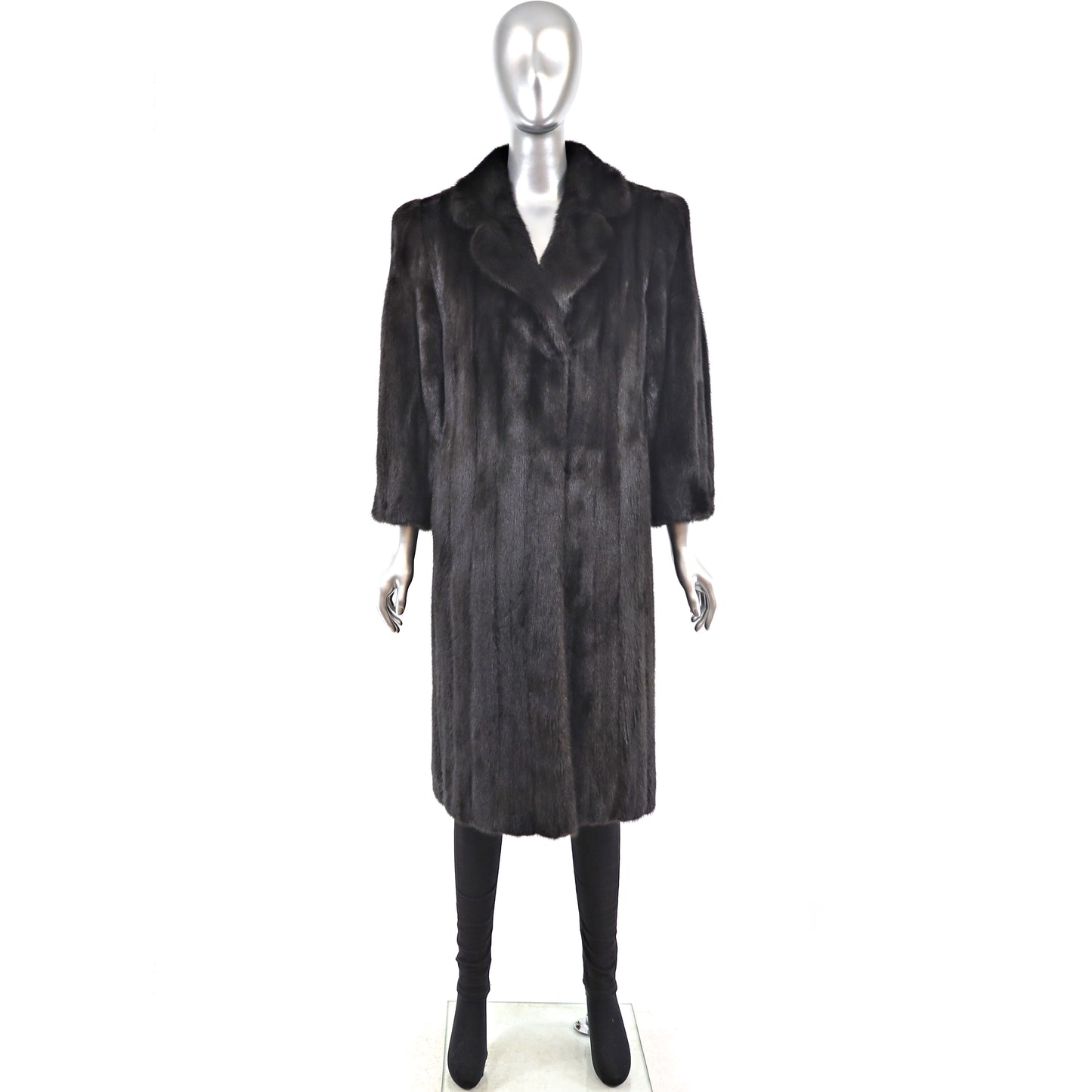 Oscar de la Renta Black Mink Coat- Size S