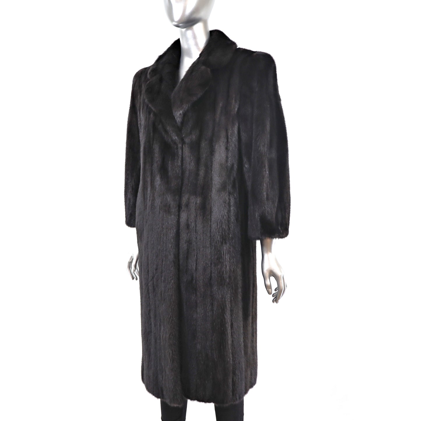 Oscar de la Renta Black Mink Coat- Size S