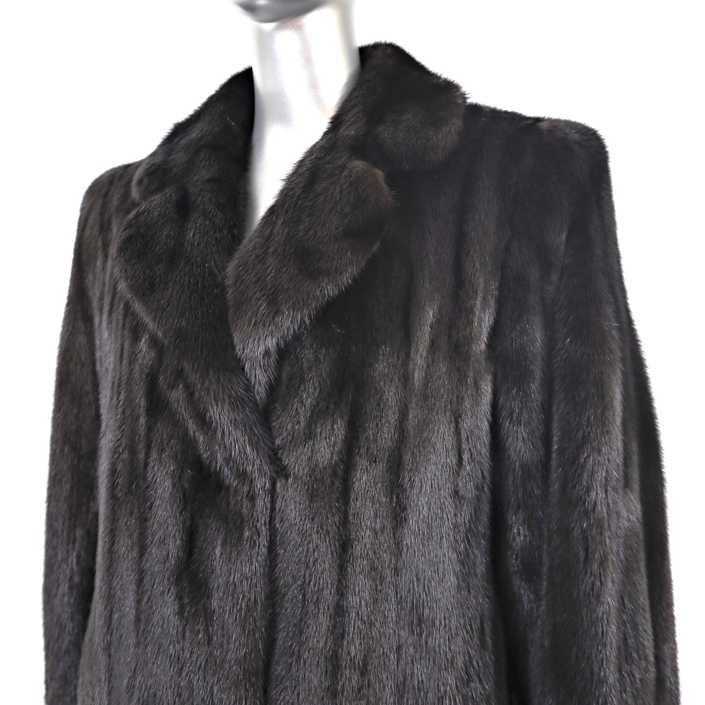 Oscar de la Renta Black Mink Coat- Size S