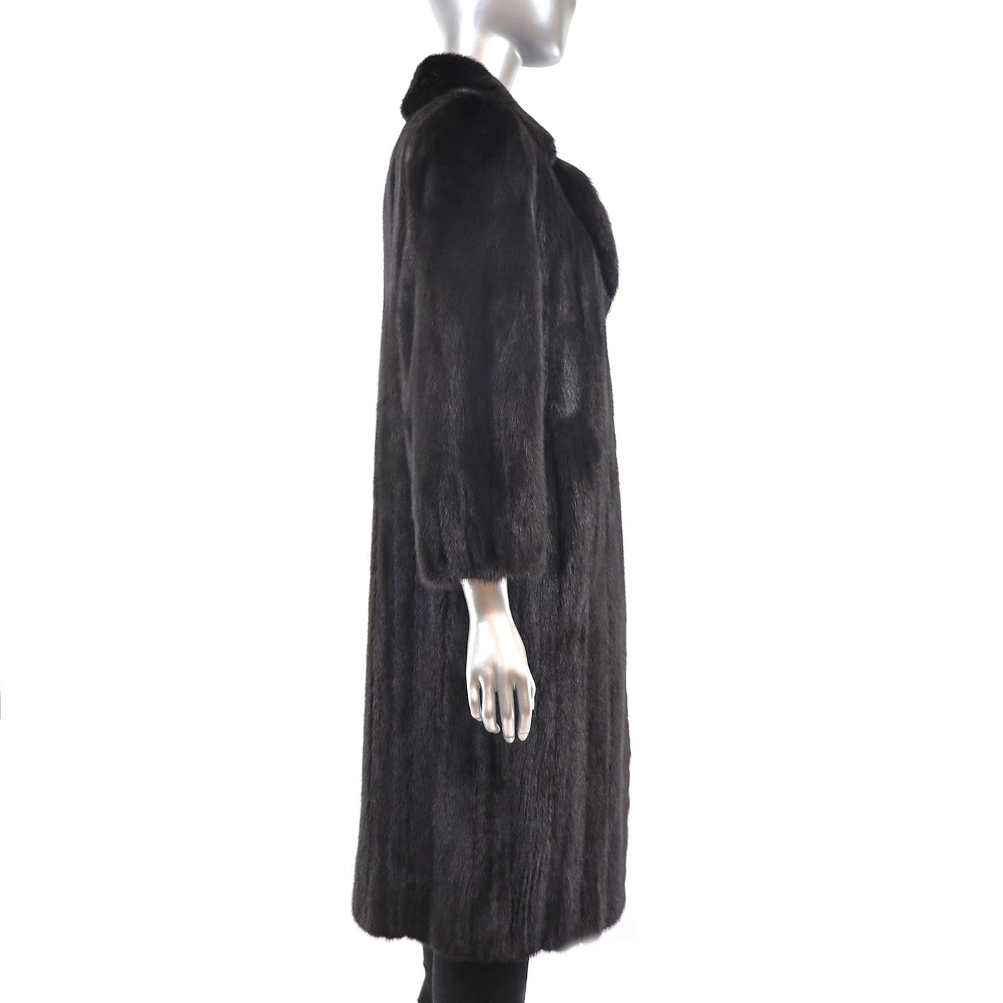 Oscar de la Renta Black Mink Coat- Size S