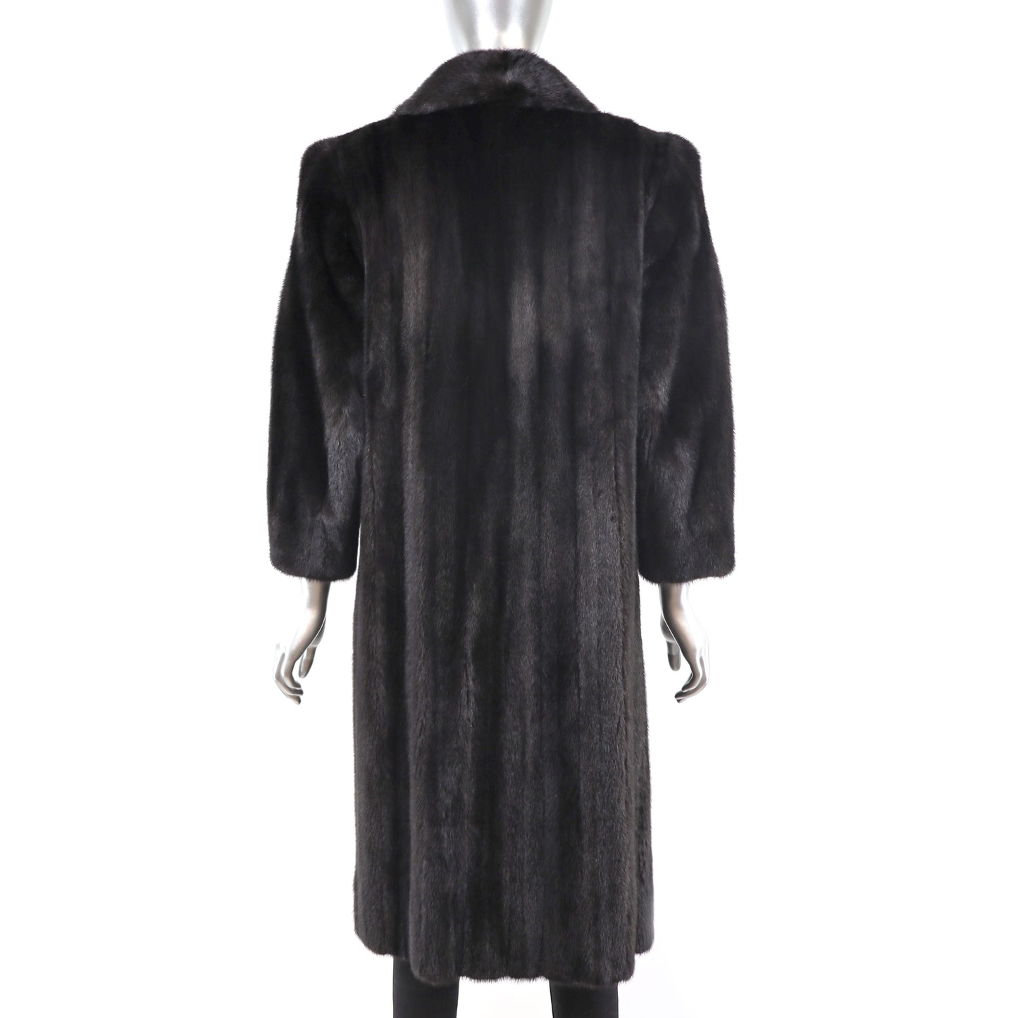 Oscar de la Renta Black Mink Coat- Size S