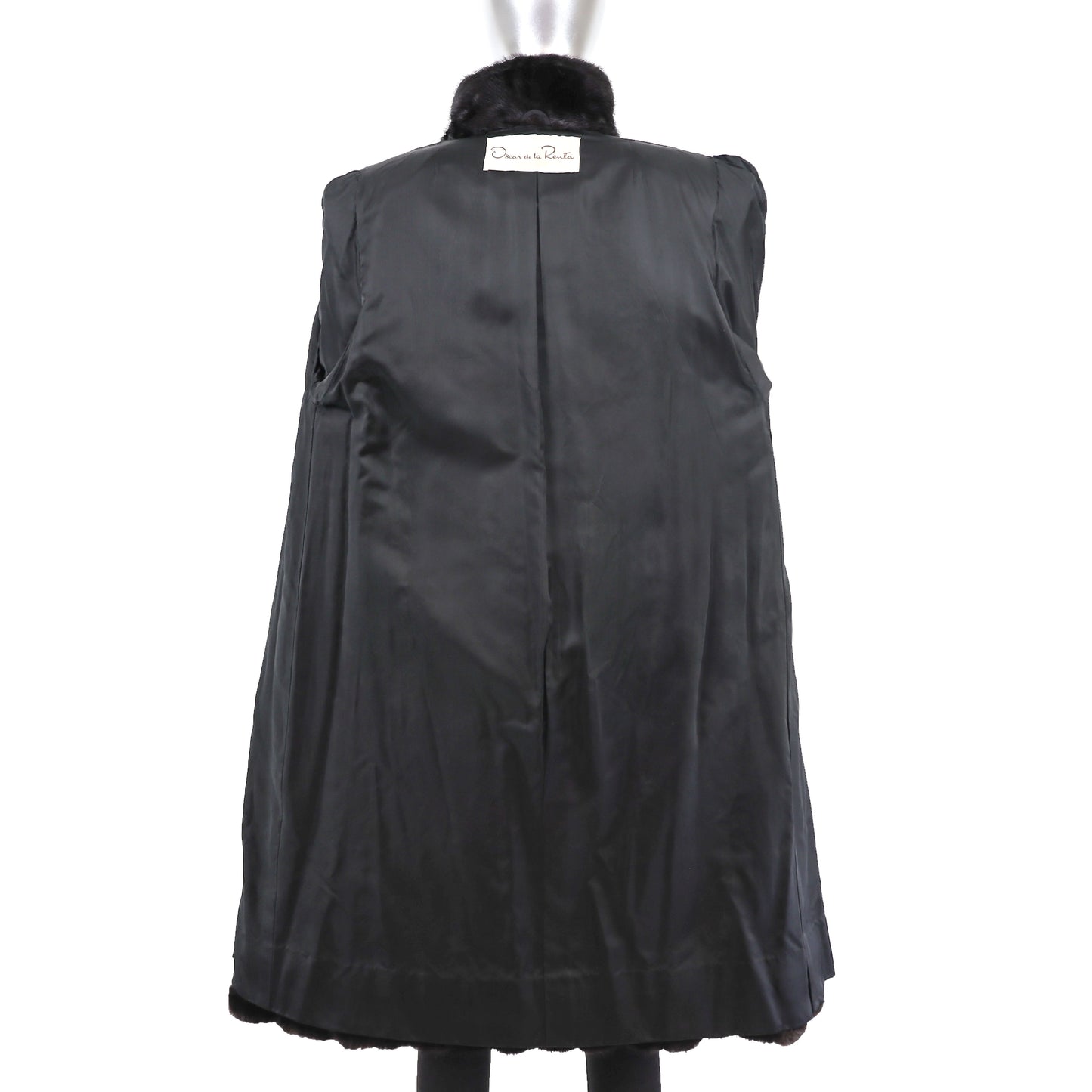 Oscar de la Renta Black Mink Coat- Size S