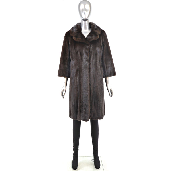 Mahogany Mink Coat- Size M