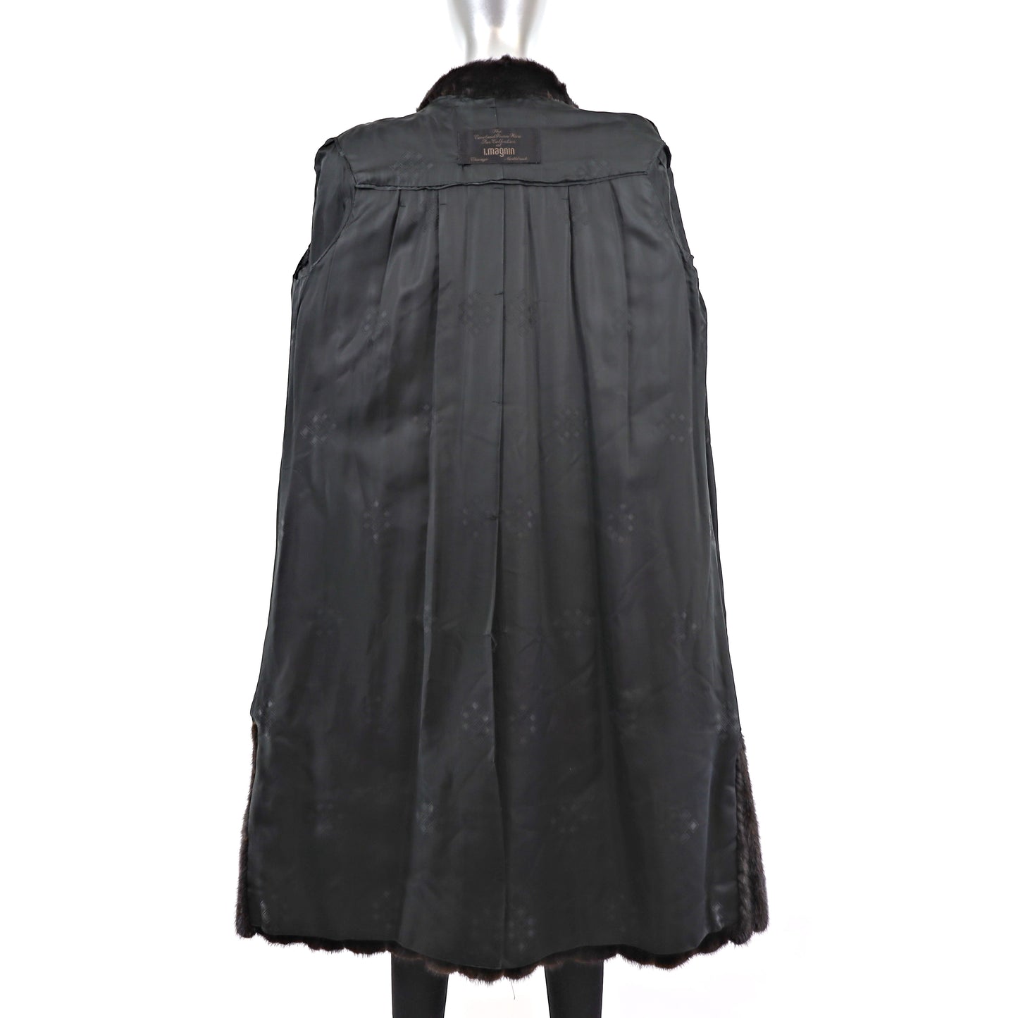 Black Mink Coat- Size XL