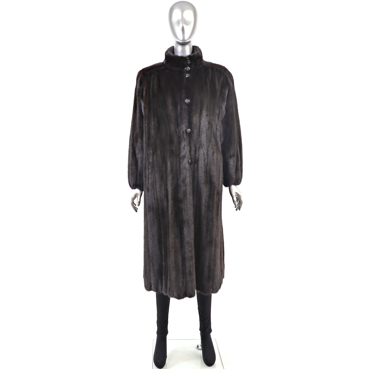 Black Mink Coat- Size XL