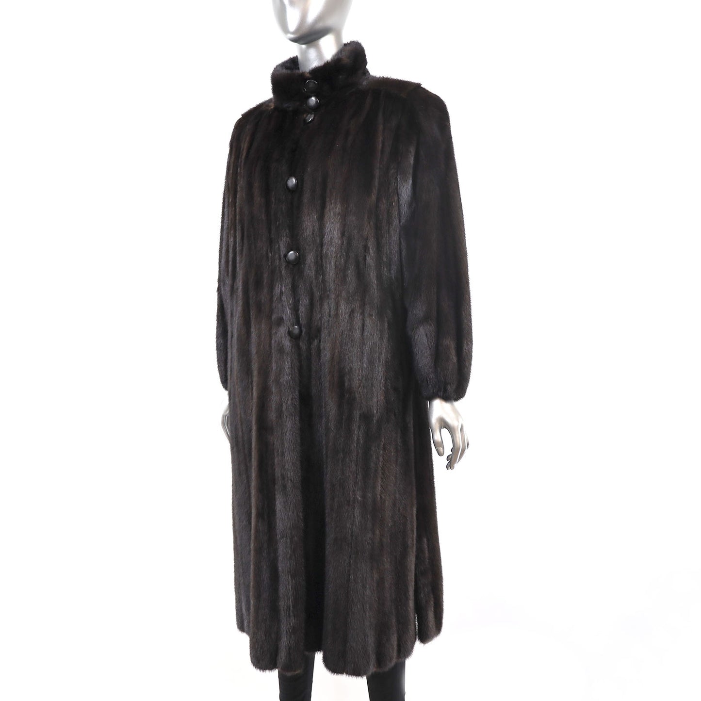 Black Mink Coat- Size XL