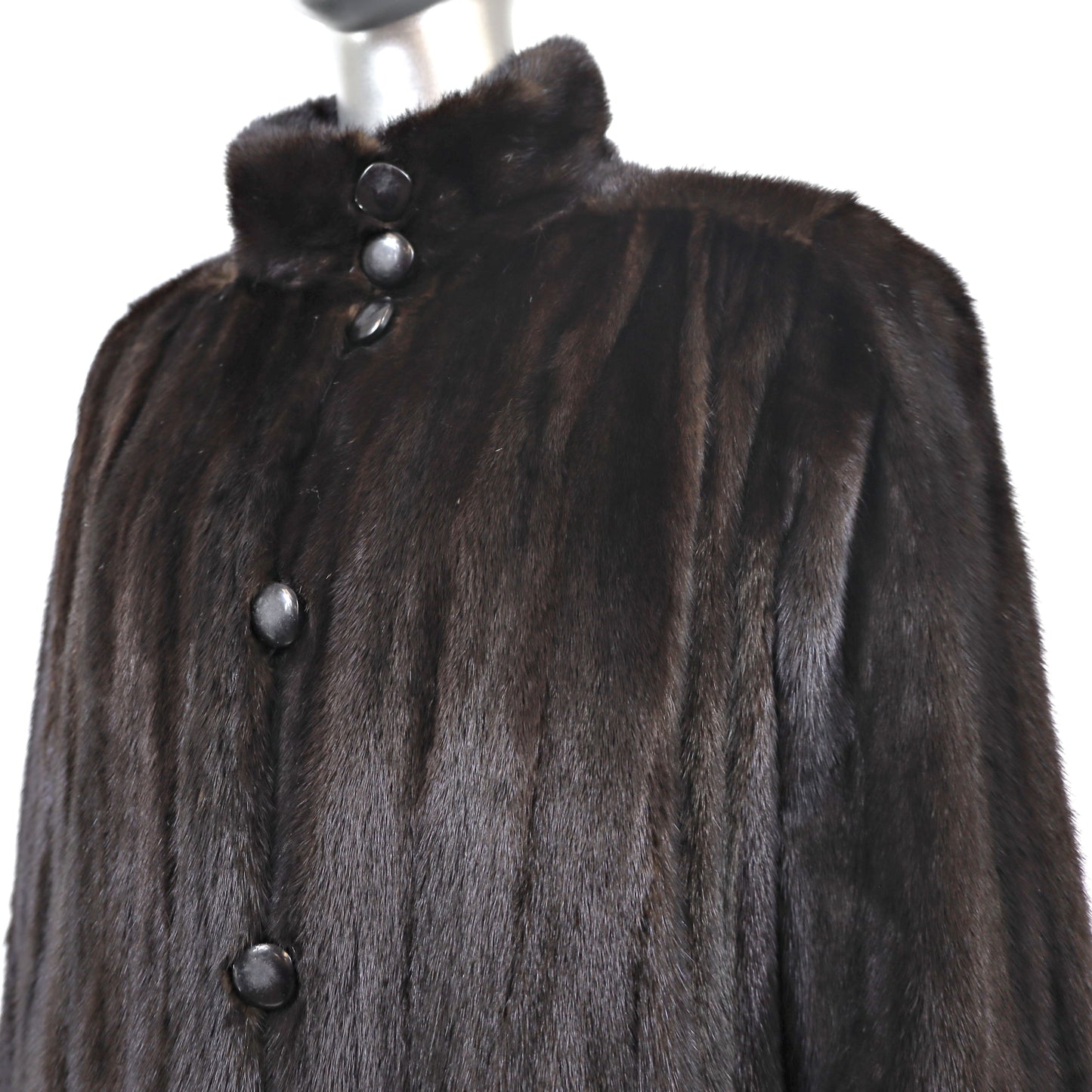 Black Mink Coat- Size XL