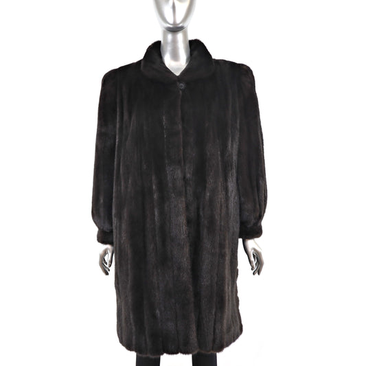 Black Mink Coat- Size L