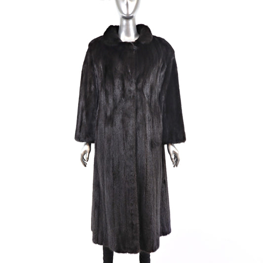 Black Mink Coat- Size M