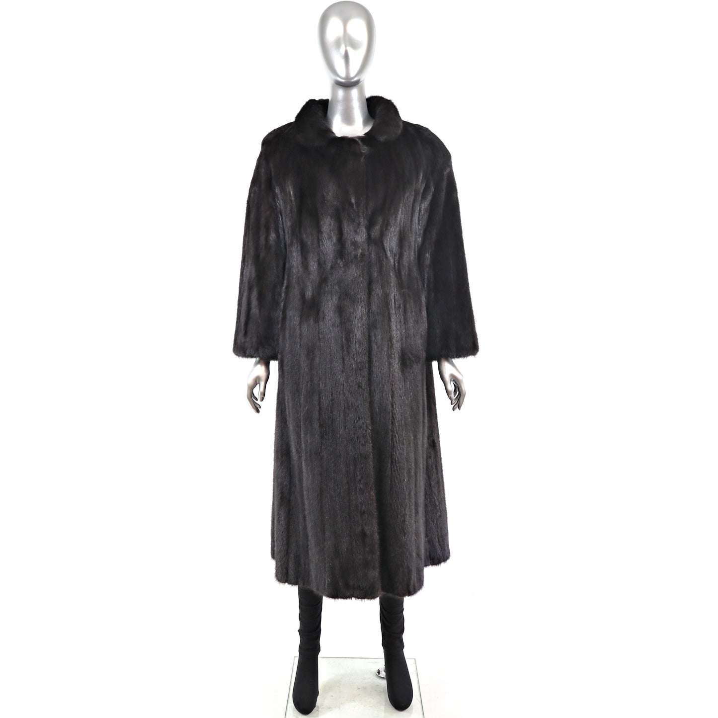 Black Mink Coat- Size M