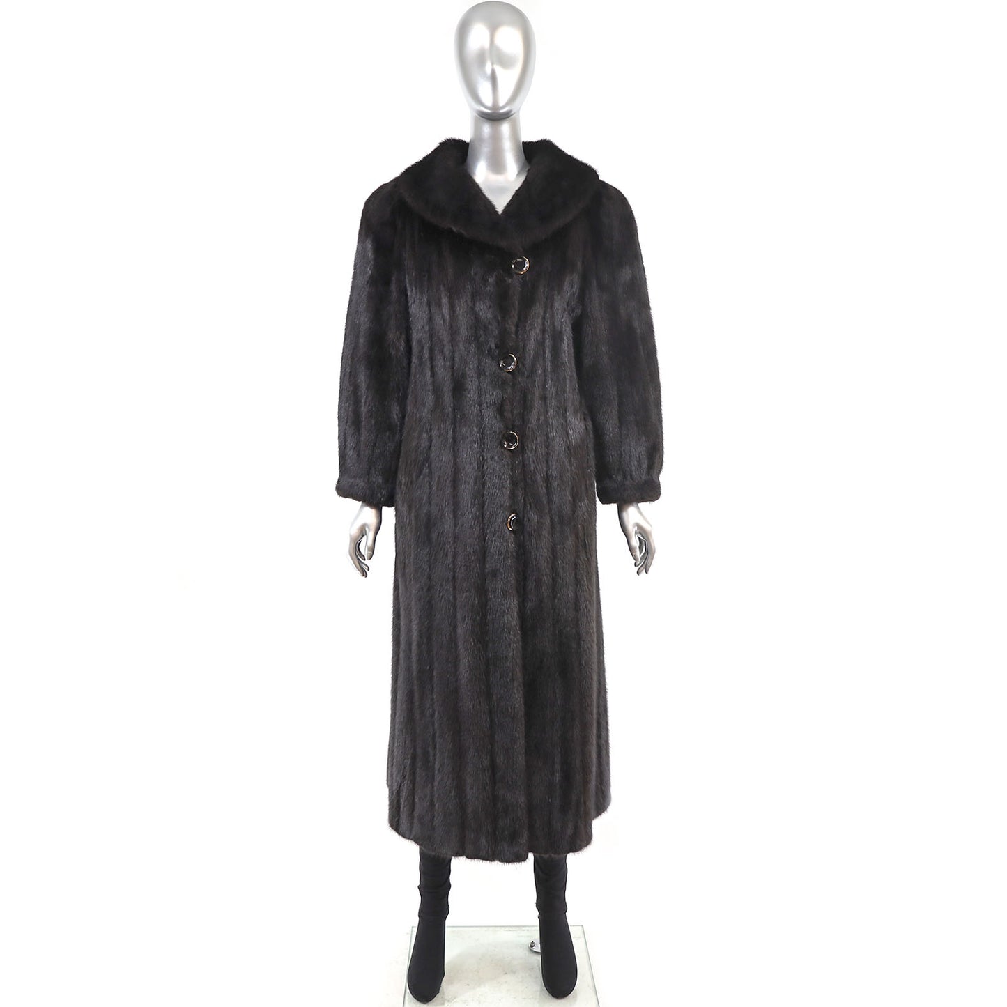 Black Mink Coat- Size M