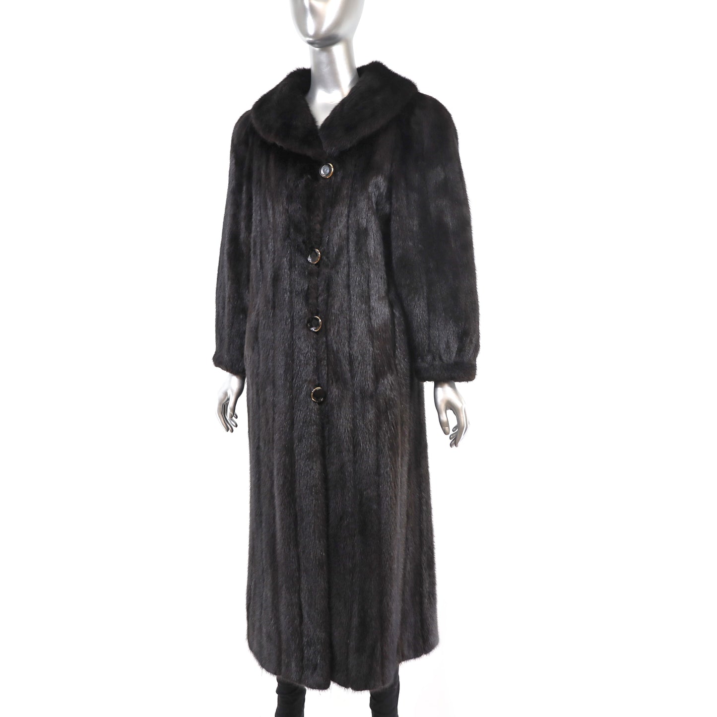 Black Mink Coat- Size M