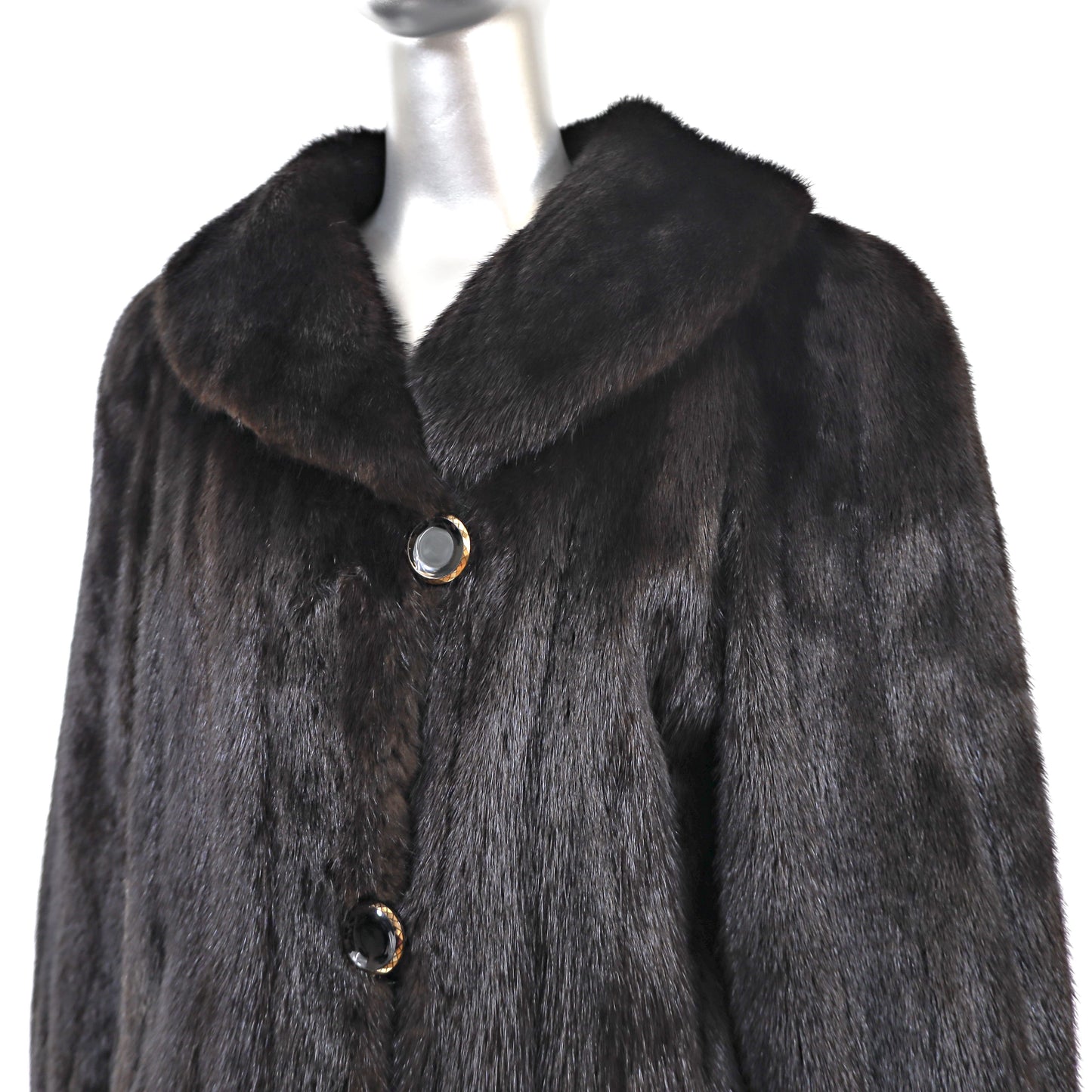 Black Mink Coat- Size M