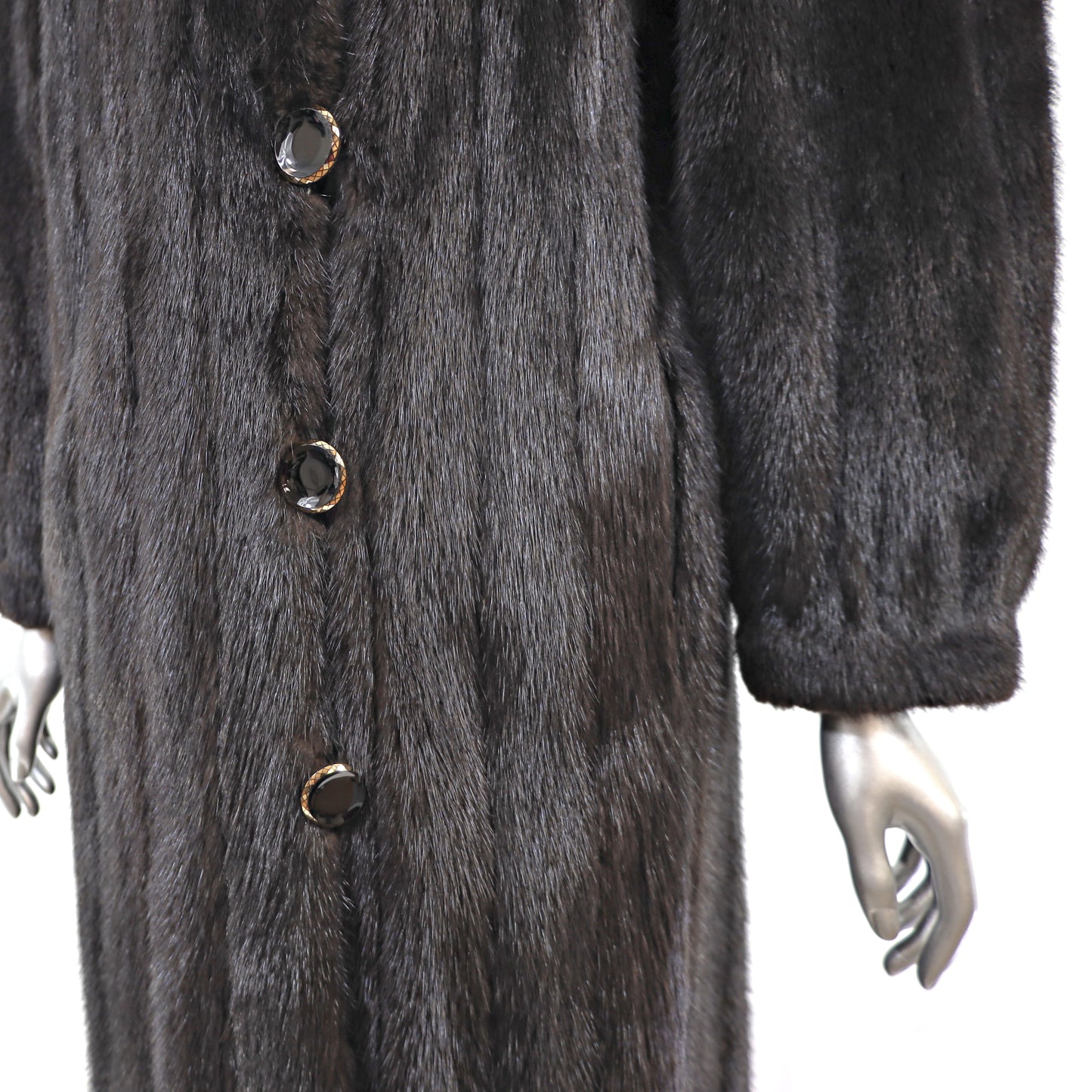 Black Mink Coat- Size M