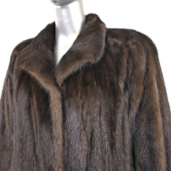 Lord & Taylor Mahogany Mink Coat- Size L