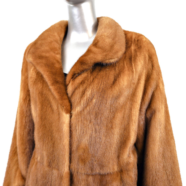 Whiskey Mink Coat- Size M