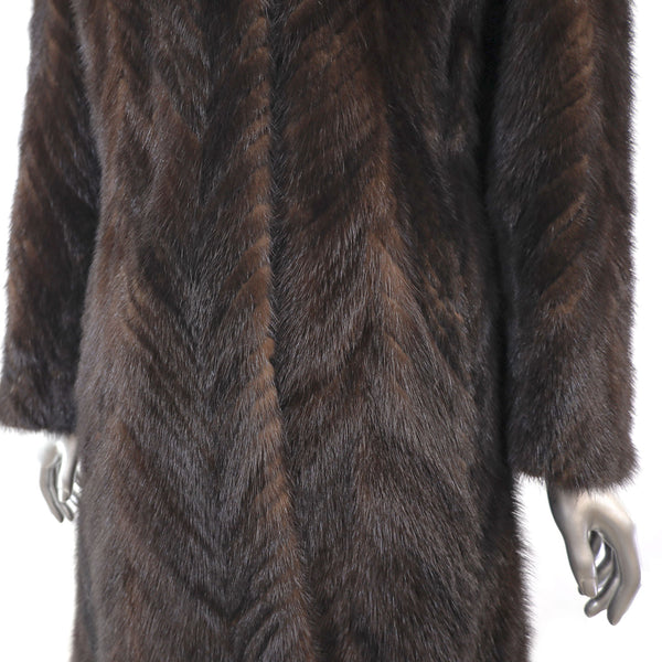 Section Mink Coat with Fox Collar- Size S