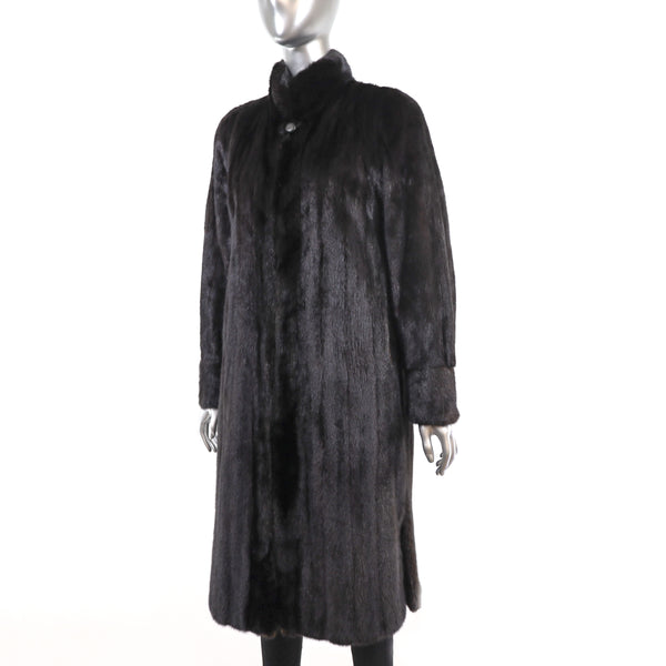 Dark Mahogany Mink Coat- Size S