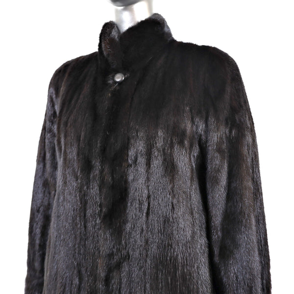 Dark Mahogany Mink Coat- Size S