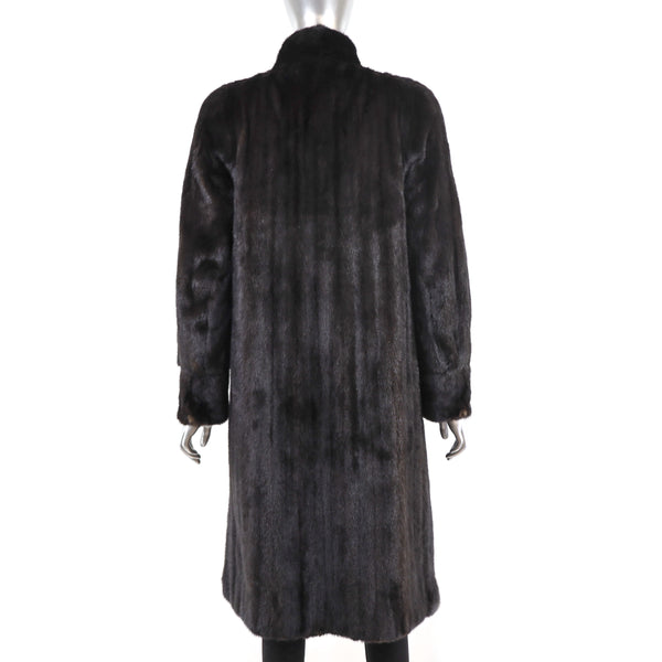 Dark Mahogany Mink Coat- Size S