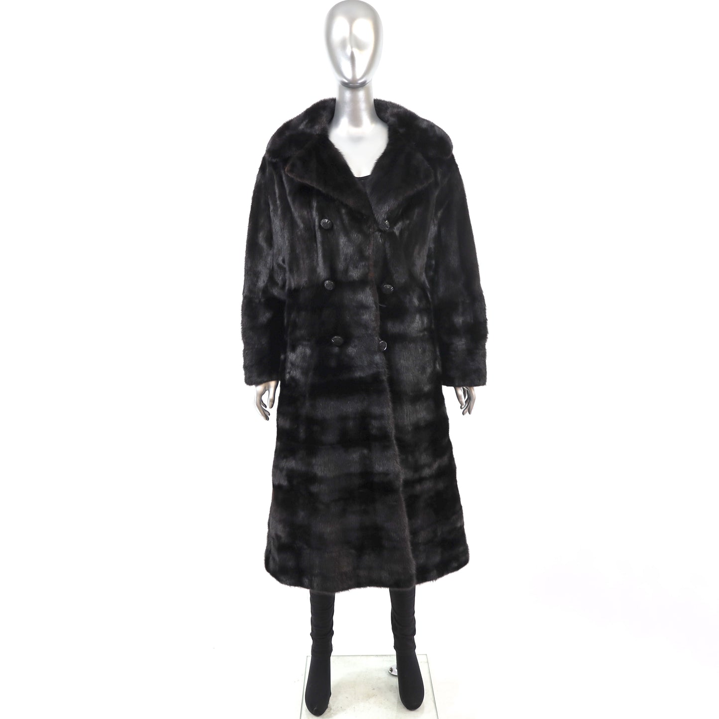 Black Mink Coat- Size M