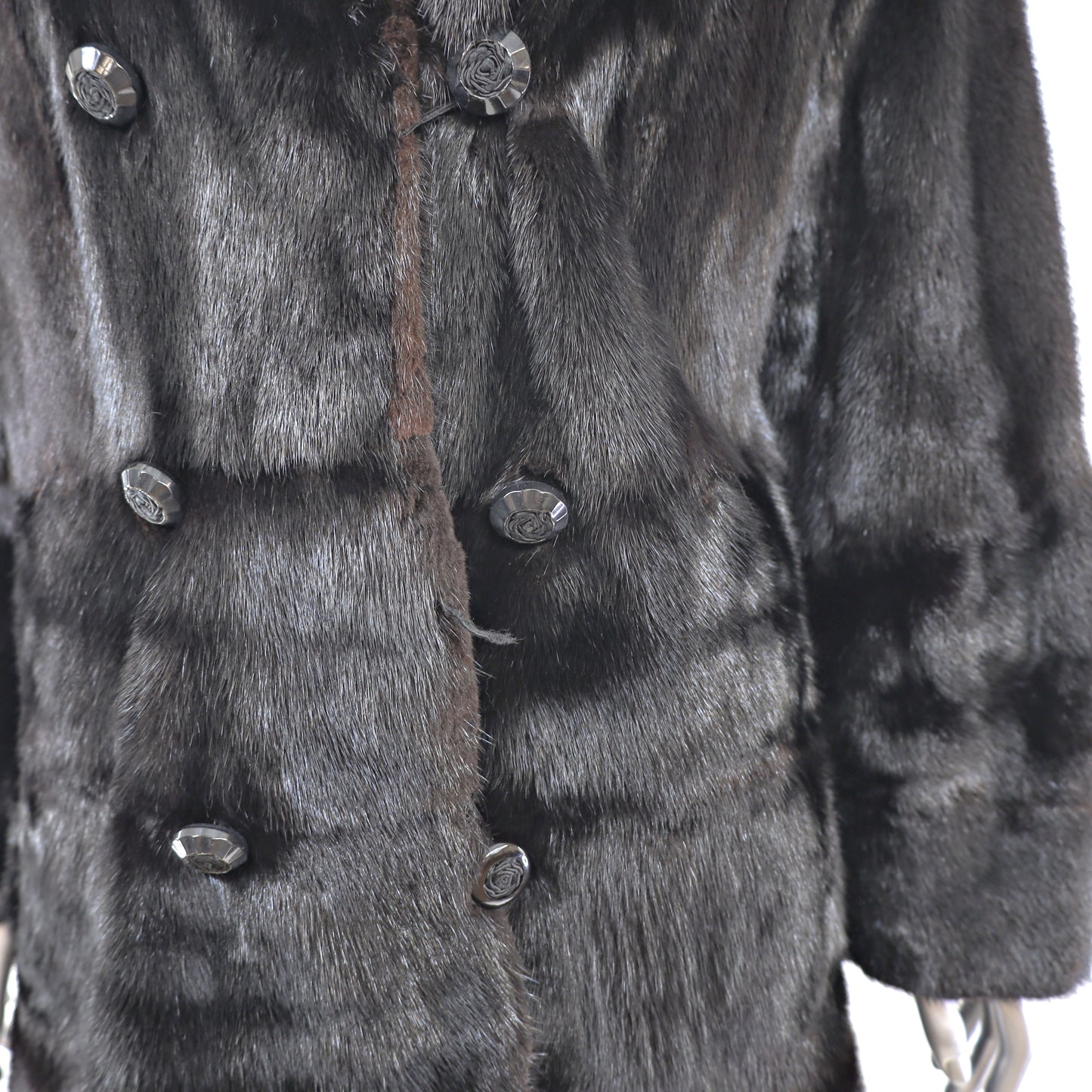 Black Mink Coat- Size M