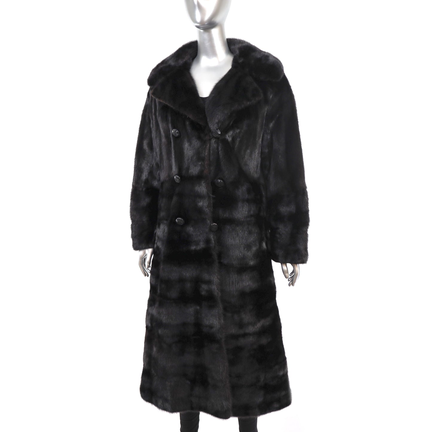 Black Mink Coat- Size M