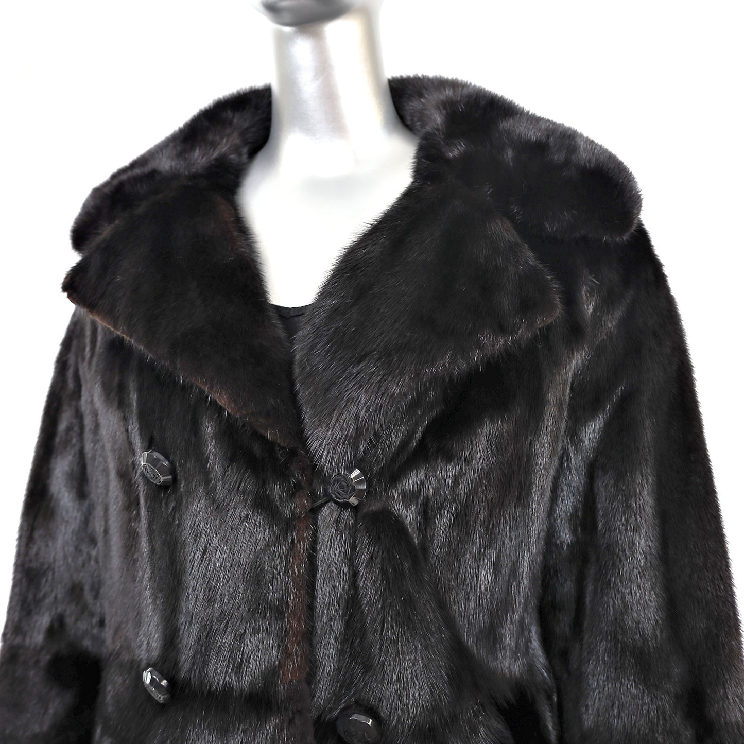 Black Mink Coat- Size M