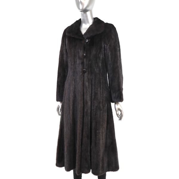 Revillon/ Saks Fifth Avenue Mahogany Mink Coat- Size XS