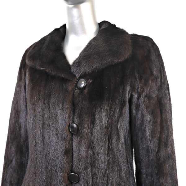 Revillon/ Saks Fifth Avenue Mahogany Mink Coat- Size XS