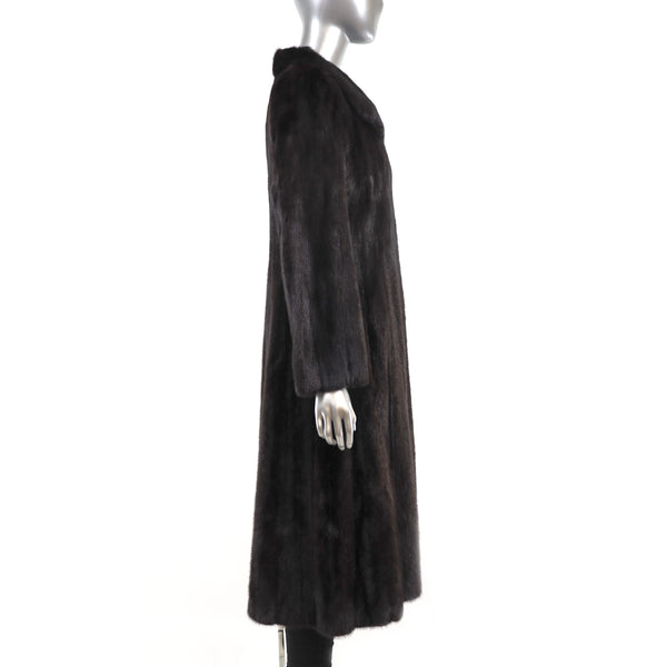 Revillon/ Saks Fifth Avenue Mahogany Mink Coat- Size XS