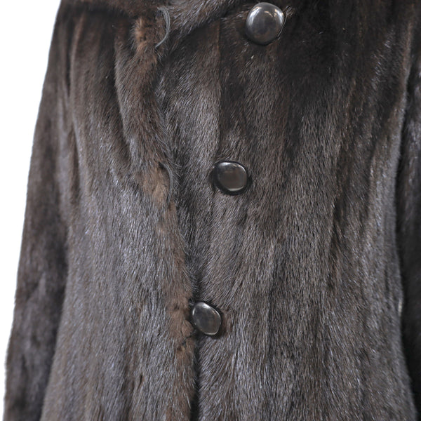 Revillon/ Saks Fifth Avenue Mahogany Mink Coat- Size XS