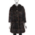 Mahogany Mink Horizontal Coat with Muff- Size S