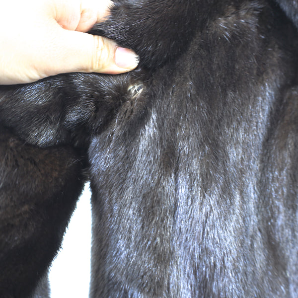 Revillon/ Saks Fifth Avenue Mahogany Mink Coat- Size XS