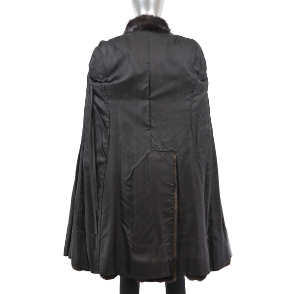 Dark Mahogany Mink Coat- Size S