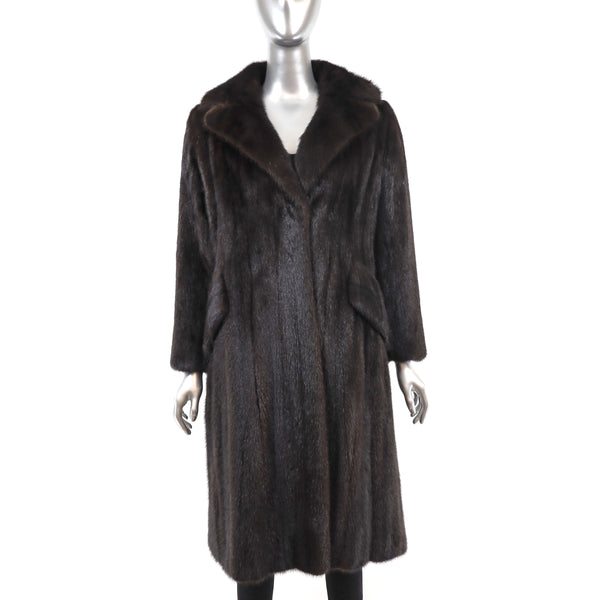 Dark Mahogany Mink Coat- Size S