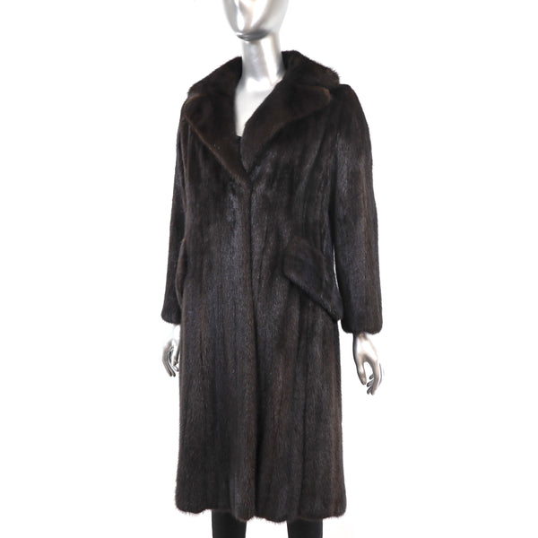 Dark Mahogany Mink Coat- Size S