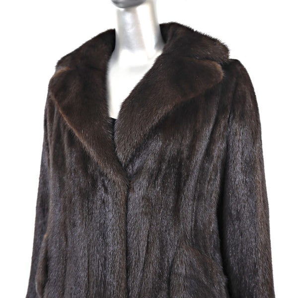 Dark Mahogany Mink Coat- Size S