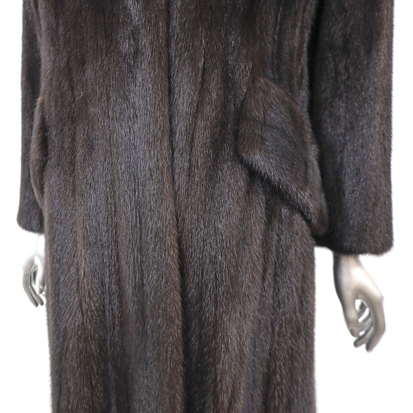 Dark Mahogany Mink Coat- Size S