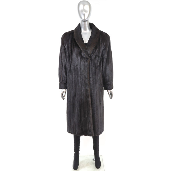 Dark Mahogany Mink Coat- Size XXL