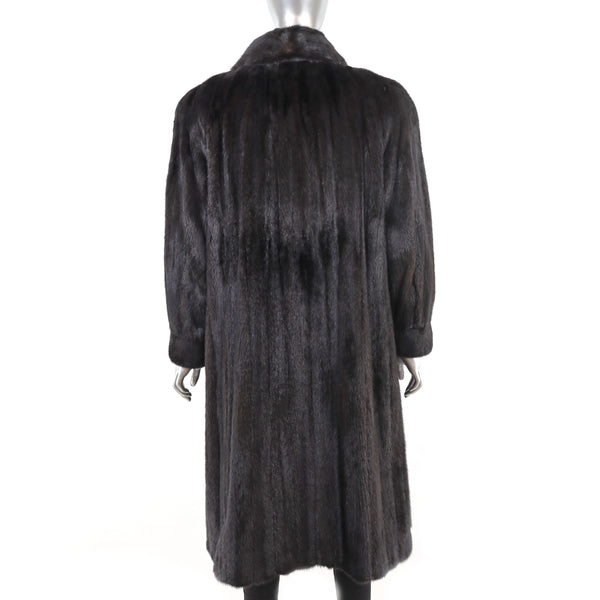 Dark Mahogany Mink Coat- Size XXL