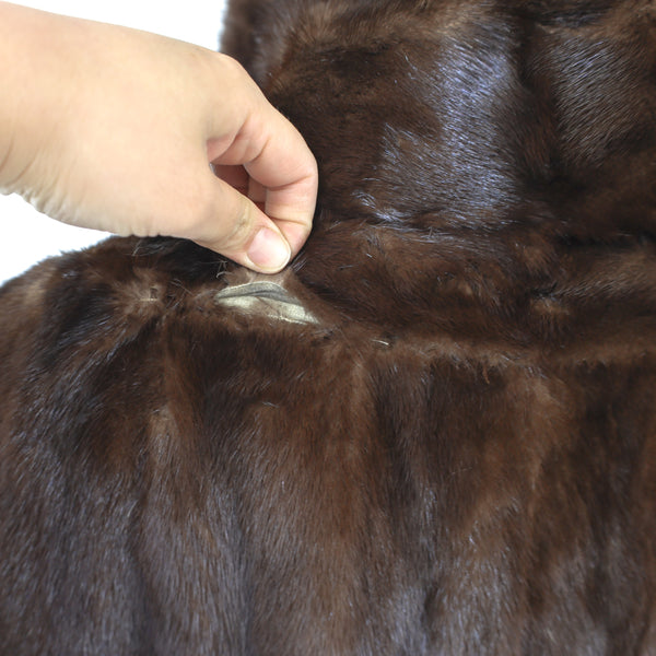 Mahogany Mink Coat with Matching Hat- Size XXXL