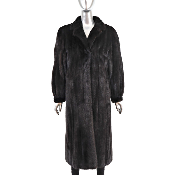 Revillon Ranch Mink Coat Reversible to Taffeta- Size M