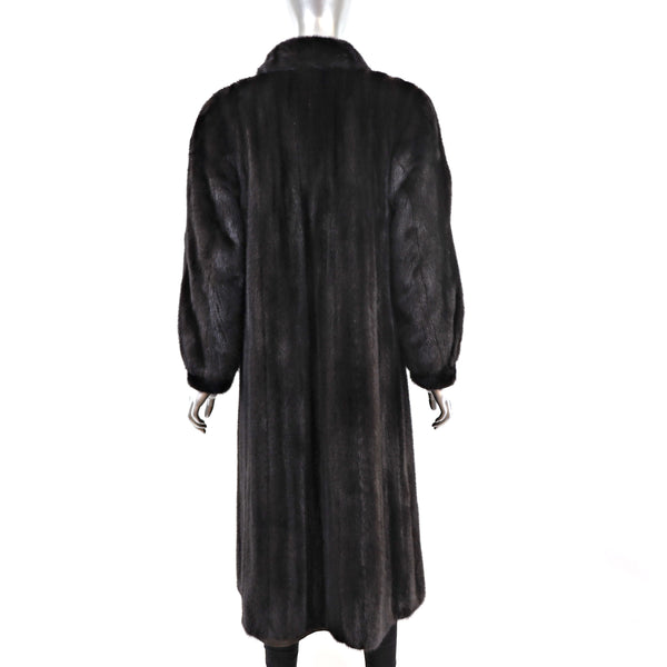 Revillon Ranch Mink Coat Reversible to Taffeta- Size M