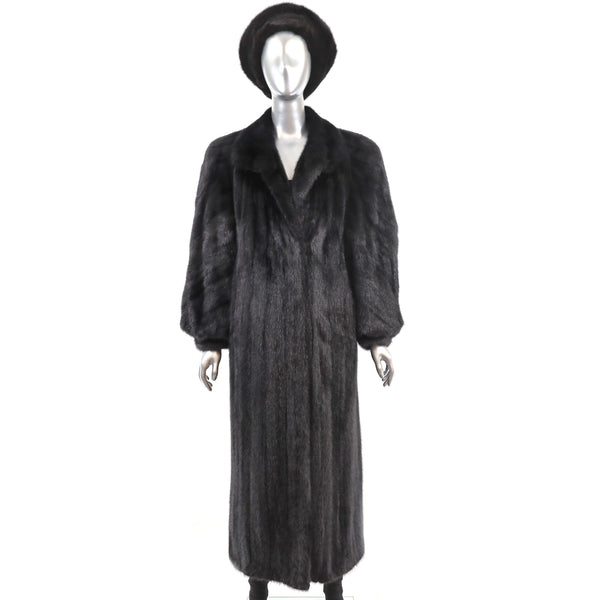 Ranch Mink Coat with Matching Hat- Size S