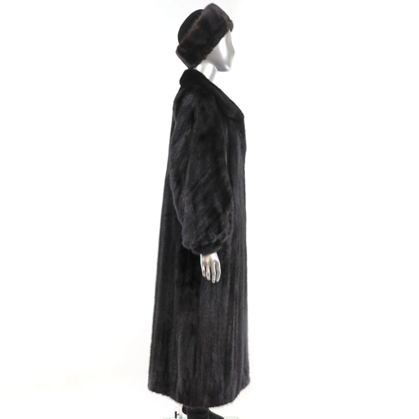 Ranch Mink Coat with Matching Hat- Size S