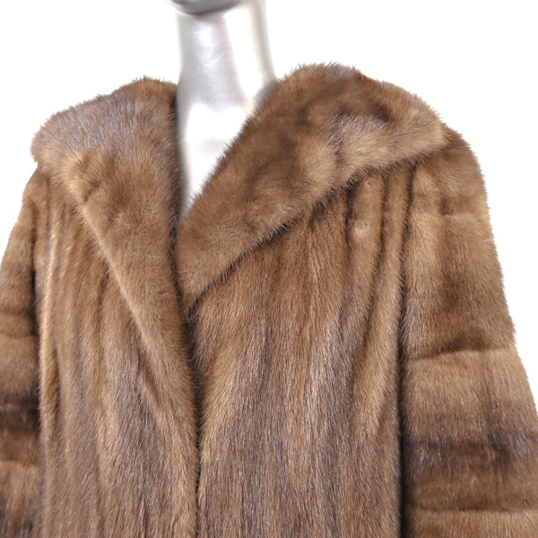 Lunaraine Mink Coat with Detachable Hood- Size L